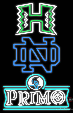 Custom Notre Dame With A Primo Beer Logo Real Neon Glass Tube Neon Sign 