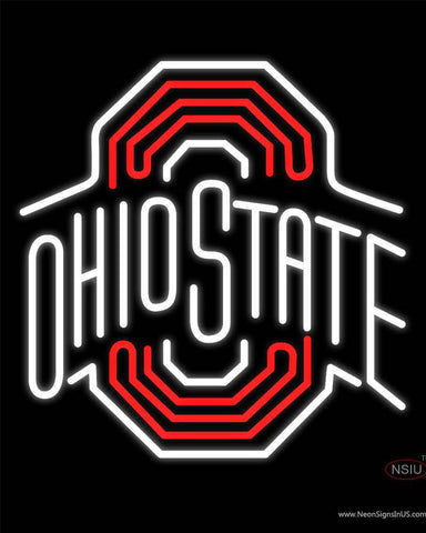 Custom Ohio State Logo Real Neon Glass Tube Neon Sign 
