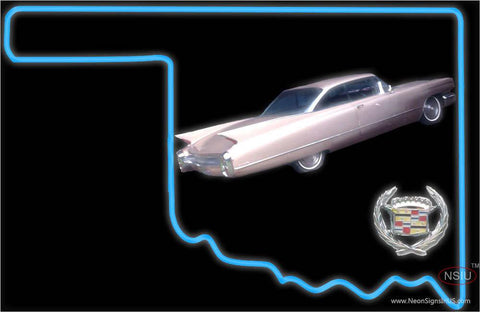 Custom Oklahoma Calidac Car Real Neon Glass Tube Neon Sign 