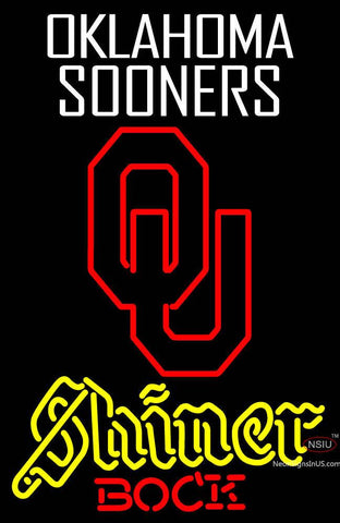 Custom Oklahoma Sooners Shiner Bock Neon Sign  