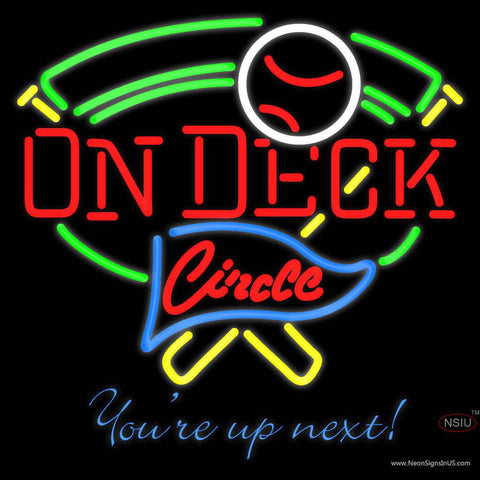 Custom On Deck Circle Logo Real Neon Glass Tube Neon Sign 