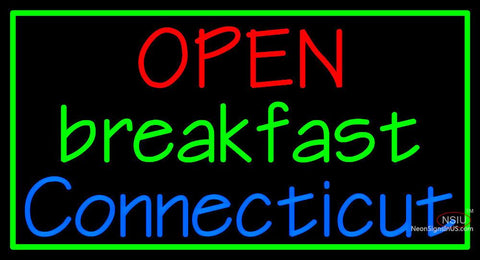 Custom Open Breakfast Connecticut Neon Sign 