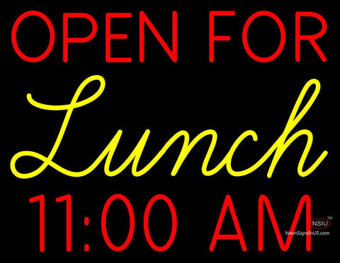Custom Open For Lunch Neon Sign  