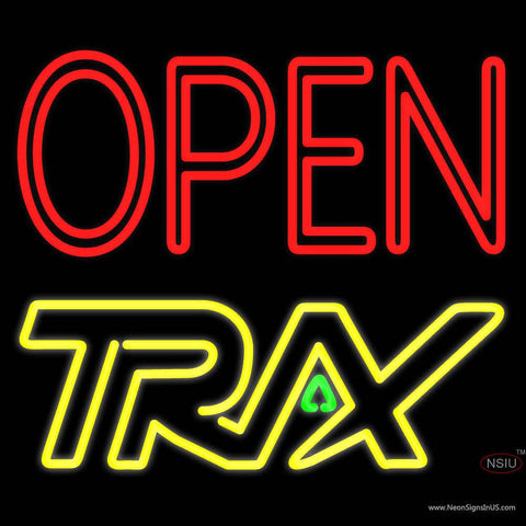 Custom Open With Trx Logo Real Neon Glass Tube Neon Sign 
