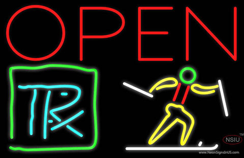 Custom Open With Trx Logo Real Neon Glass Tube Neon Sign 