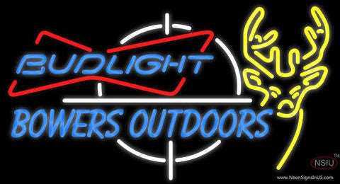 Custom Outdoors Deer Hunting Bud Light Real Neon Glass Tube Neon Sign 