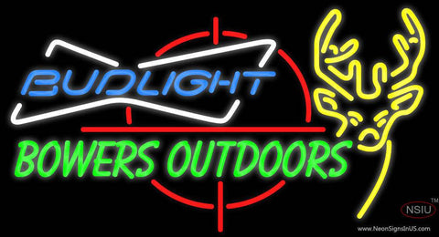 Custom Outdoors Deer Hunting Bud Light Real Neon Glass Tube Neon Sign 
