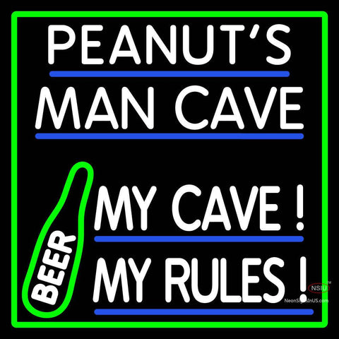 Custom Peanuts Man Cave Beer Neon Sign  