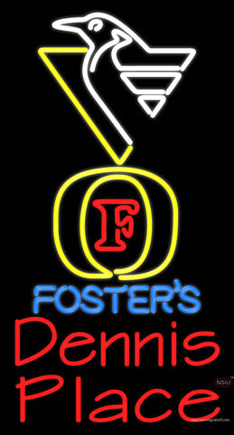 Custom Penguin Fosters Dennis Place Real Neon Glass Tube Neon Sign 