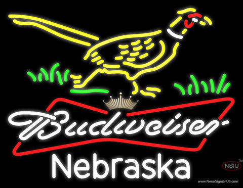 Custom Pheasant Budweiser Tie Crown Real Neon Glass Tube Neon Sign 