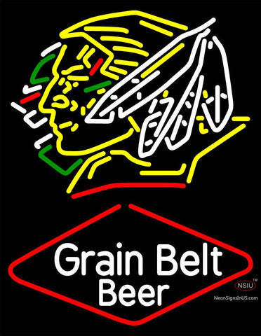 Custom Grainbelt Fighting Sioux Neon Sign  