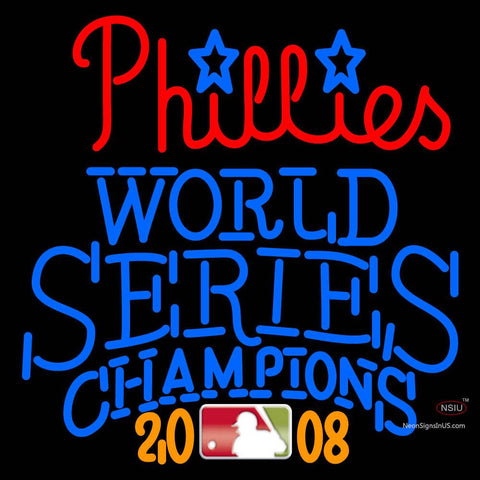 Custom Philadelphia Phillies World Series Champions  Neon Sign  