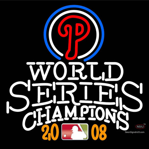 Custom Philadelphia Phillies World Series Champions  Neon Sign  