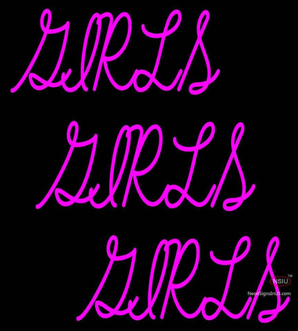 Custom Pink Girls Girls Girls Neon Sign  