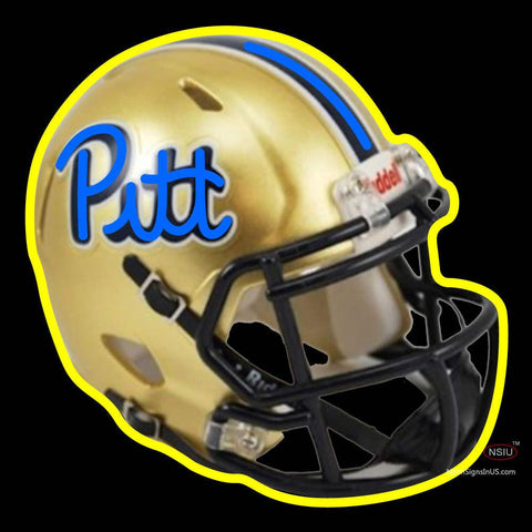 Custom Pitt Football Helmet Neon Sign  