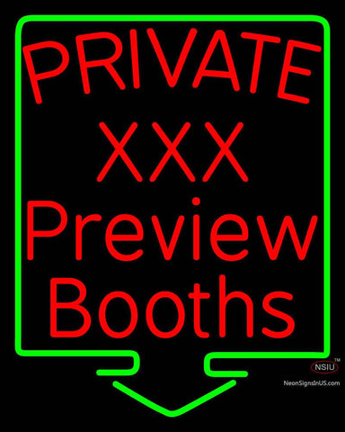 Custom Private Xxx Preview Booths Neon Sign  