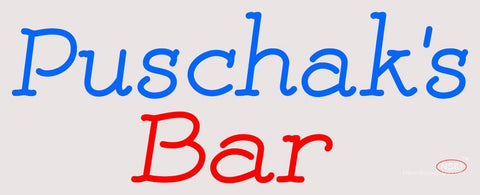 Custom Puschak Bar Neon Sign  
