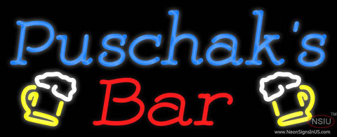 Custom Puschak Bar Real Neon Glass Tube Neon Sign 