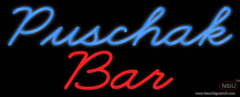 Custom Puschak Bar Real Neon Glass Tube Neon Sign 