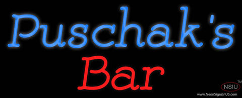 Custom Puschak Bar Real Neon Glass Tube Neon Sign 