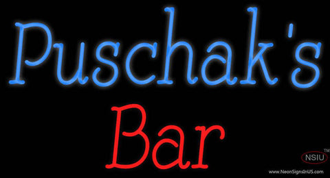 Custom Puschak Bar Real Neon Glass Tube Neon Sign 