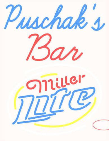 Custom Puschak Bar Real Neon Glass Tube Neon Sign 