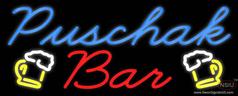 Custom Puschak Bar Real Neon Glass Tube Neon Sign 