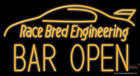 Custom Race Bred Engineering Bar Open Real Neon Glass Tube Neon Sign 