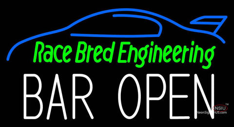 Custom Race Bred Engineering Bar Open Neon Sign 