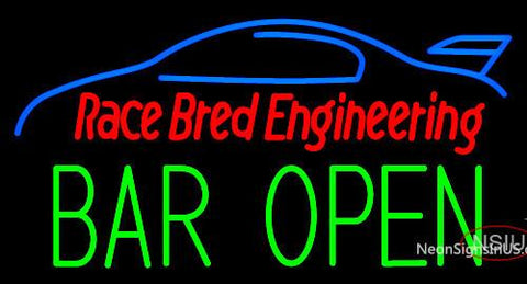 Custom Race Bred Engineering Bar Open Neon Sign  