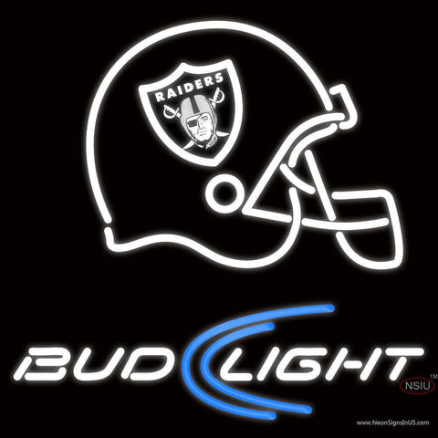 Custom Raiders Helmet Bud Light Logo Real Neon Glass Tube Neon Sign 