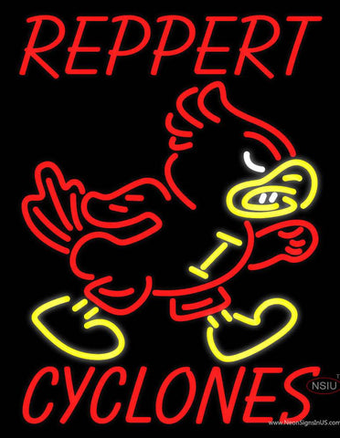 Custom Reppert Cyclones Logo Real Neon Glass Tube Neon Sign 