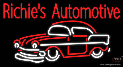 Custom Richies Automotive Real Neon Glass Tube Neon Sign 