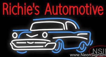 Custom Richies Automotive Real Neon Glass Tube Neon Sign 