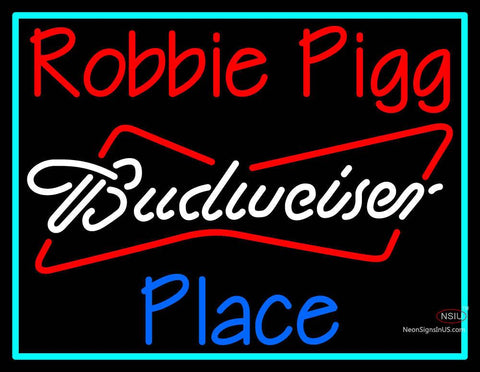 Custom Robbie Pigg Place Budweiser Neon Sign  