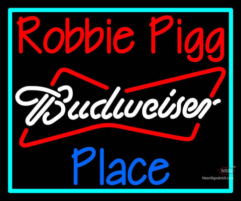 Custom Robbie Pigg Place Budweiser Neon Sign  