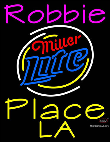 Custom Robbie Place La Neon Sign  