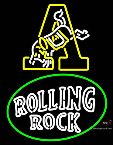 Custom Rolling Rock With Black Knight Army Logo Neon Sign  