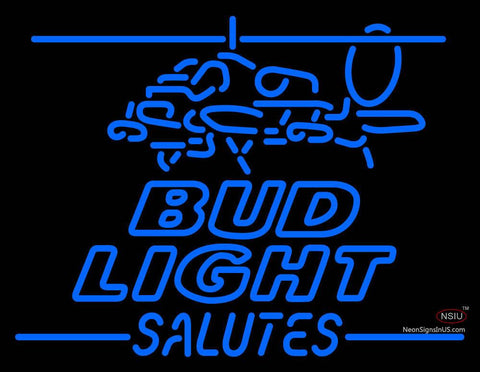 Custom Salutes Bud Light Logo Neon Sign  