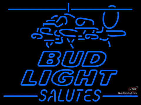 Custom Salutes Bud Light Logo Neon Sign  
