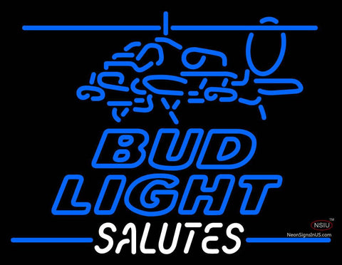 Custom Salutes Bud Light Logo Neon Sign  