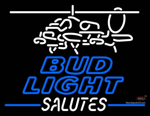 Custom Salutes Bud Light Logo Neon Sign  