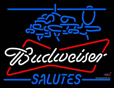 custom Salutes Budweiser Logo Neon Sign  