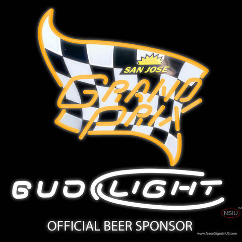 Custom San Jose Grand Prix Bud Light Real Neon Glass Tube Neon Sign