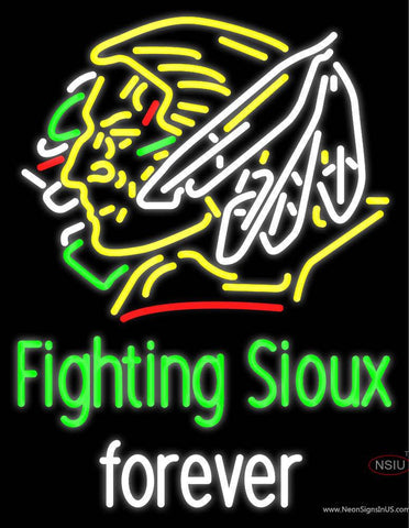 Custom Sheila Gemar Fighting Sioux Real Neon Glass Tube Neon Sign