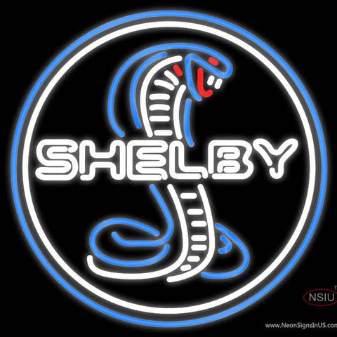 Custom Shelby Cobra Round Real Neon Glass Tube Neon Sign 
