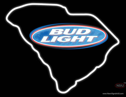 Custom South Carolina Bud Light Logo Real Neon Glass Tube Neon Sign 