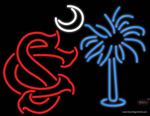 Custom South Carolina Real Neon Glass Tube Neon Sign