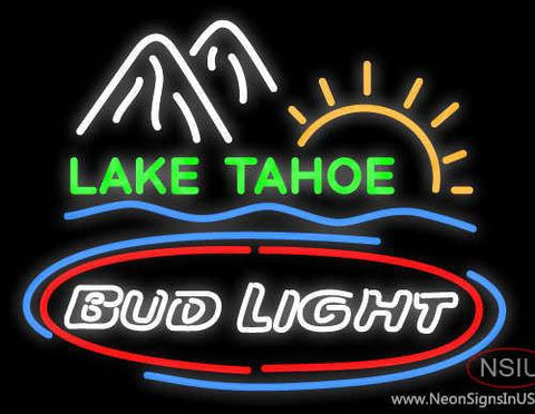 Custom South Lake Tahoe Bud Light Real Neon Glass Tube Neon Sign