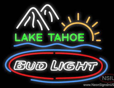 Custom South Lake Tahoe Bud Light Real Neon Glass Tube Neon Sign 